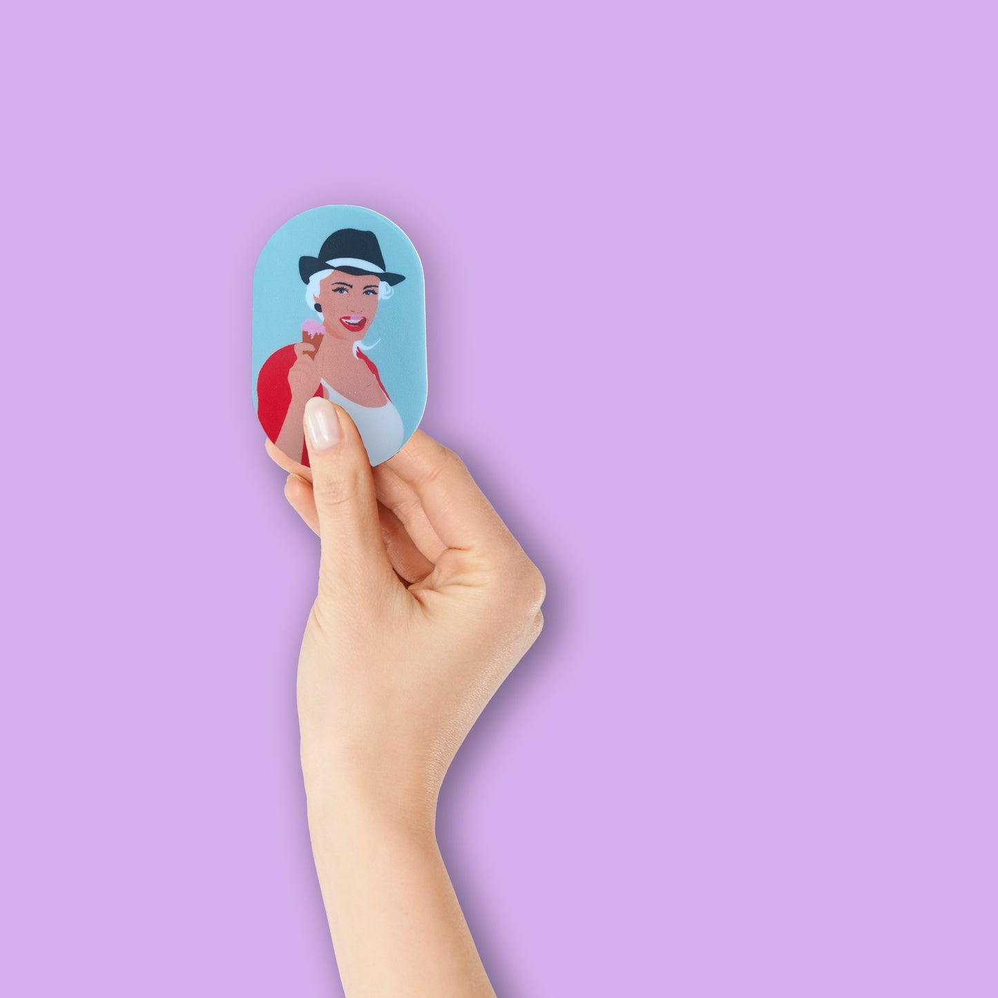 Sticker Ice Cream Girl
