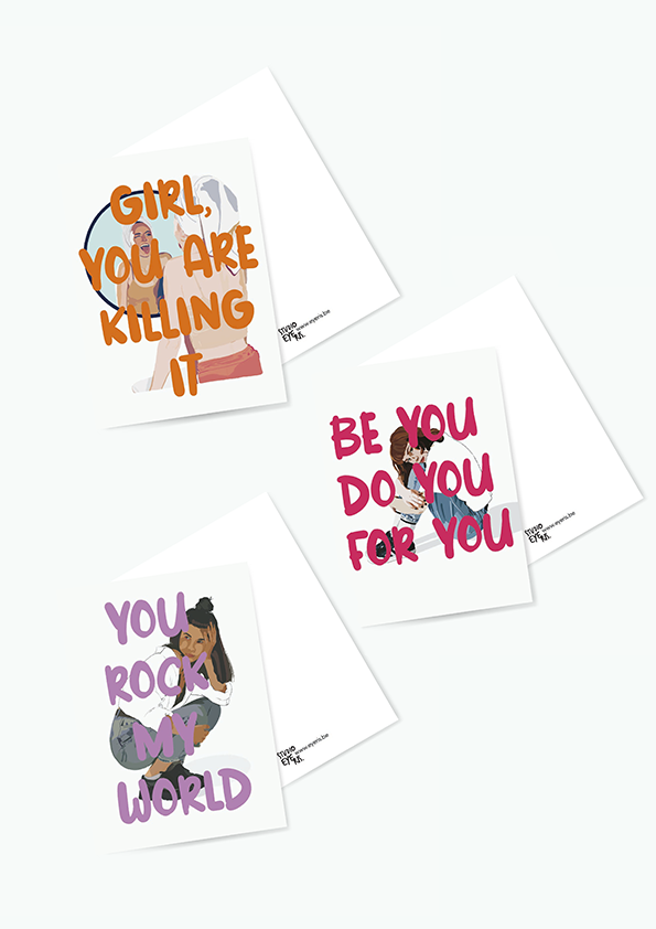 Kaartenset Girl Power Bold. Bright. You.