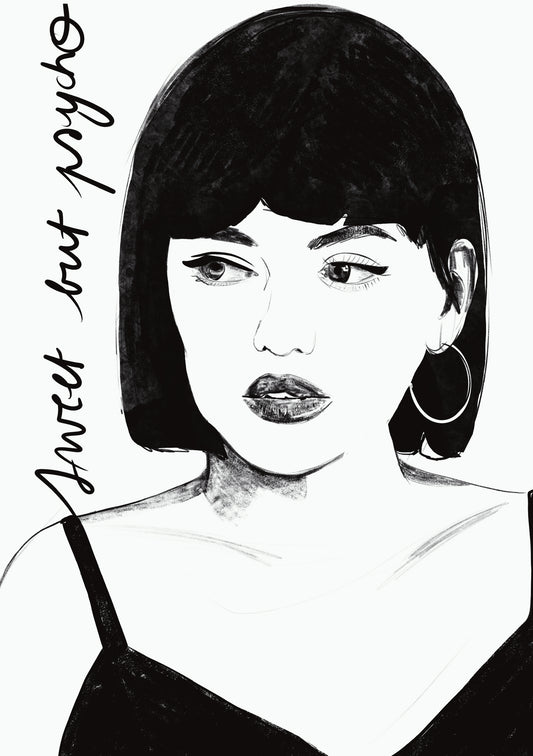 A5 Print Sweet but Psycho