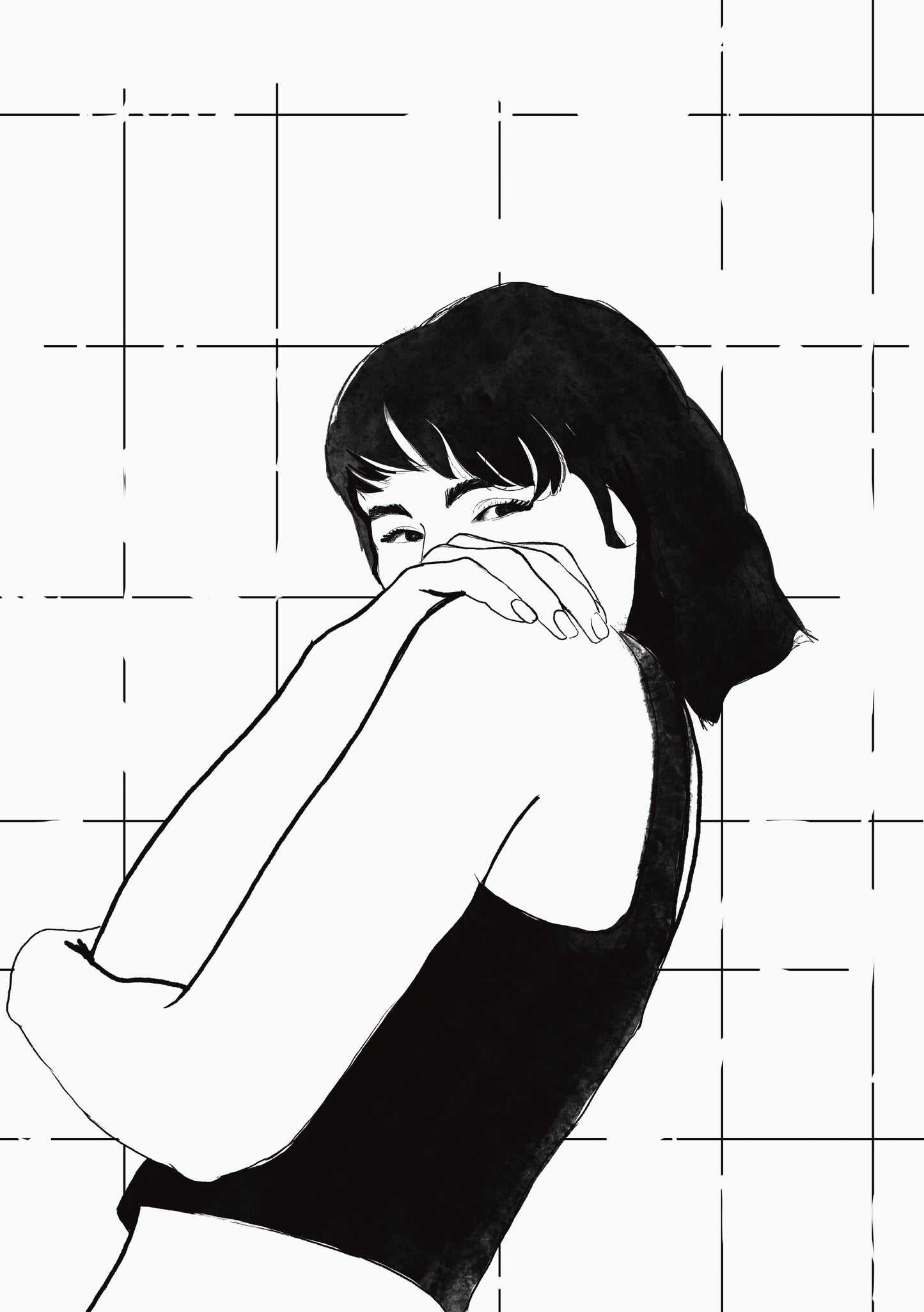 A5 Print Shy Girl