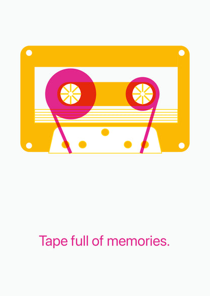 Postkaart Tape Full of Memories