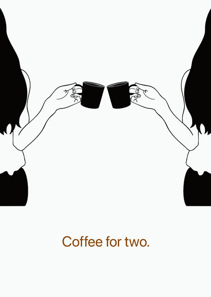 Postkaart Coffee for Two