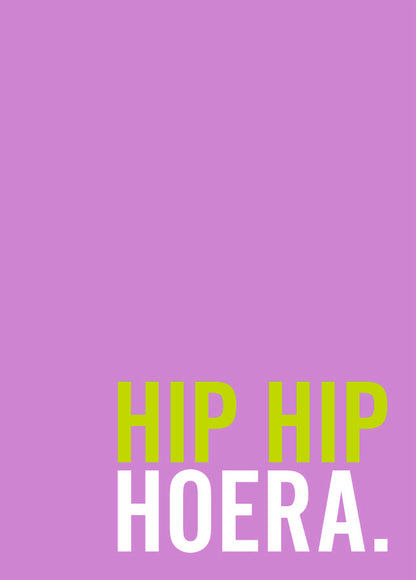 Postkaart Hip Hip Hoera