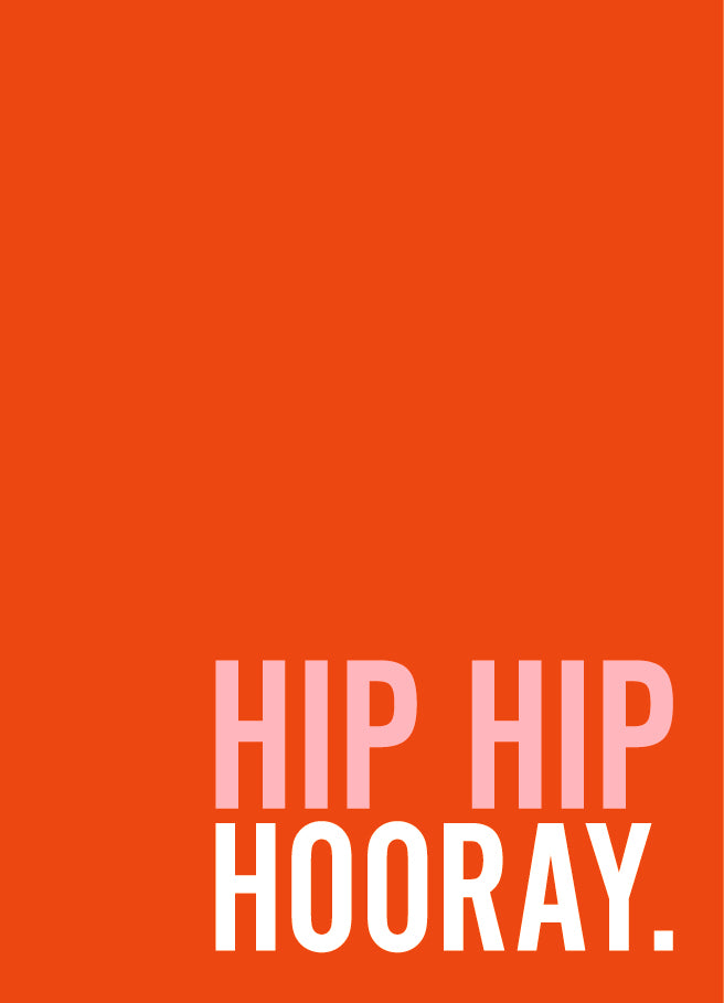 Postkaart Hip Hip Hooray