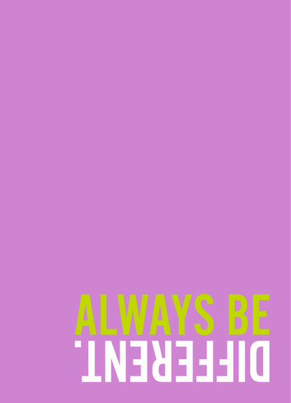 Postkaart Always be Different