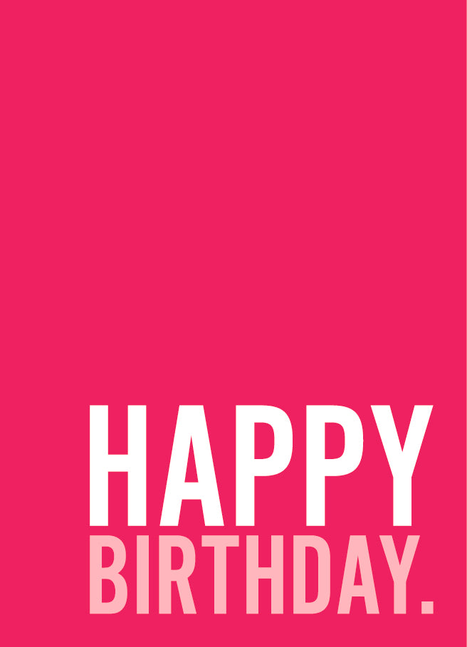 Postkaart Happy Birthday (roos)