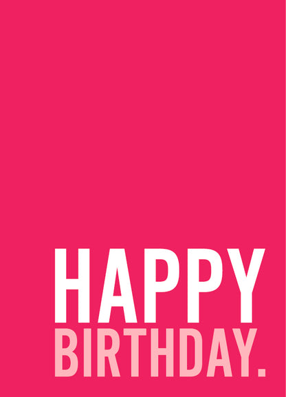Postkaart Happy Birthday (roos)