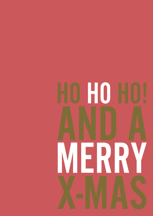 Postkaart HoHoHo and a Merry X-Mas