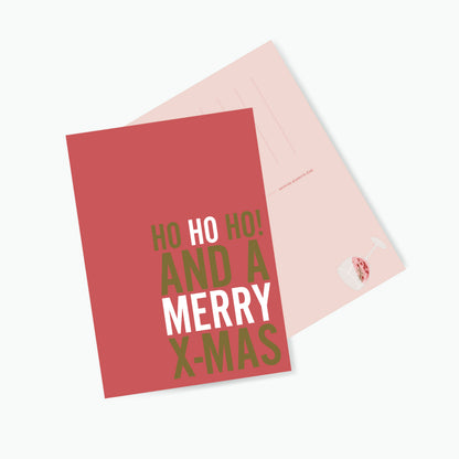 Postkaart HoHoHo and a Merry X-Mas
