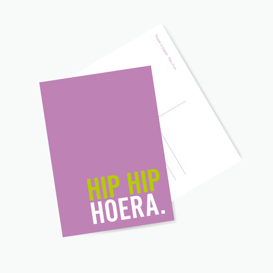 Postkaart Hip Hip Hoera