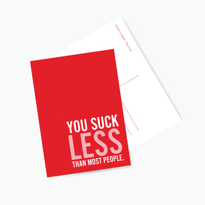 Postkaart You suck Less
