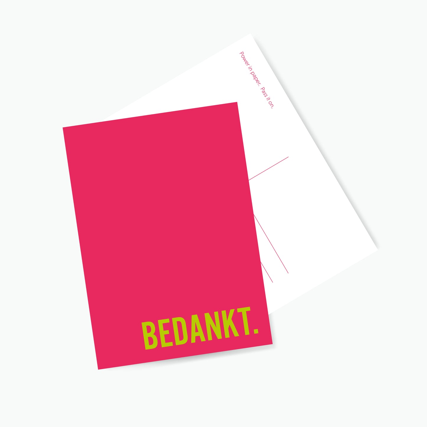 Postkaart Bedankt