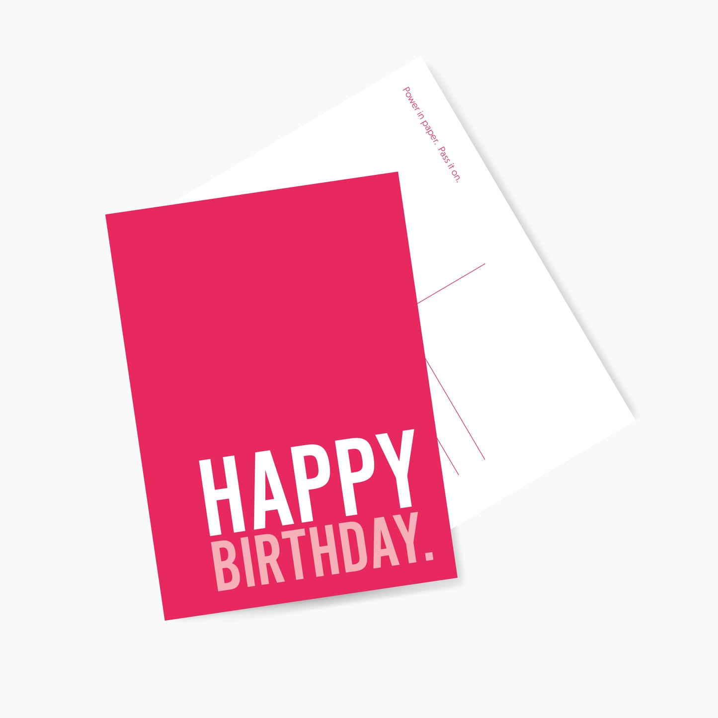 Postkaart Happy Birthday (roos)