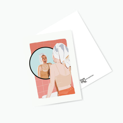 Postkaart Mirror Girl