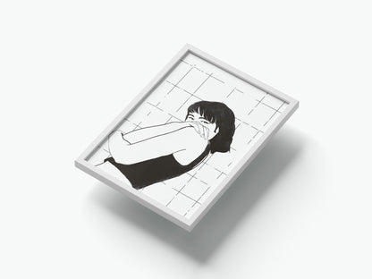 A5 Print Shy Girl