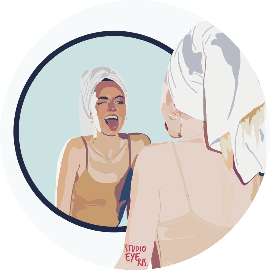 Sticker Mirror Girl