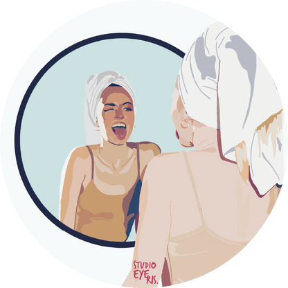 Sticker Mirror Girl