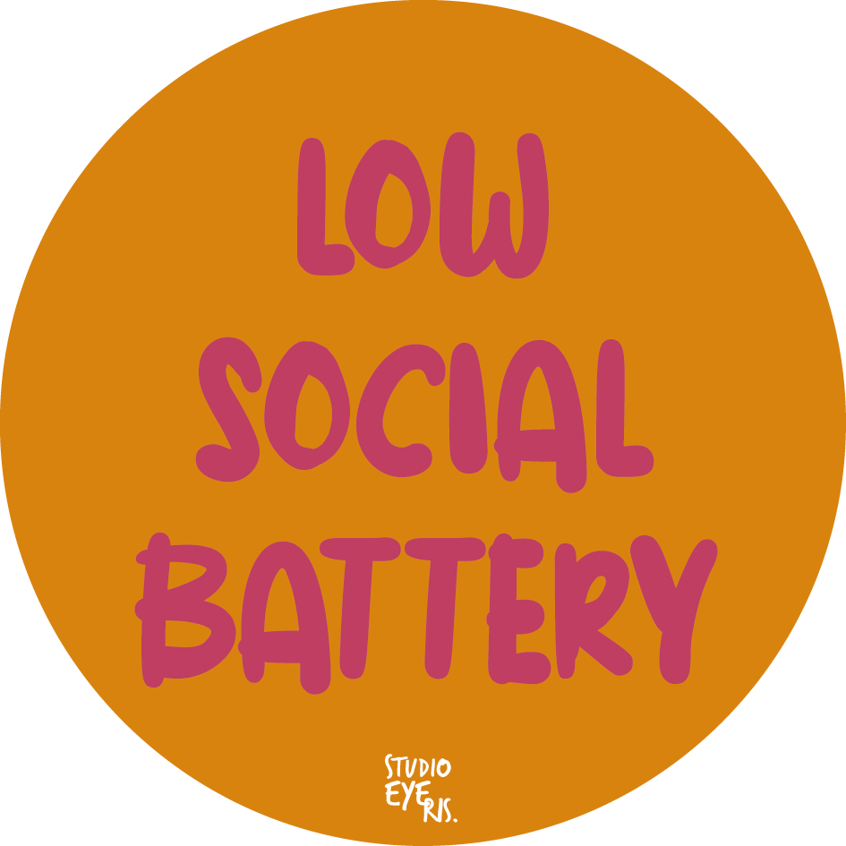 Sticker Low Social Battery