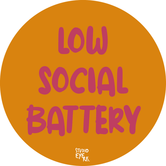 Sticker Low Social Battery