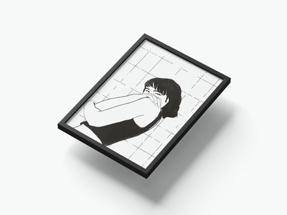 A5 Print Shy Girl